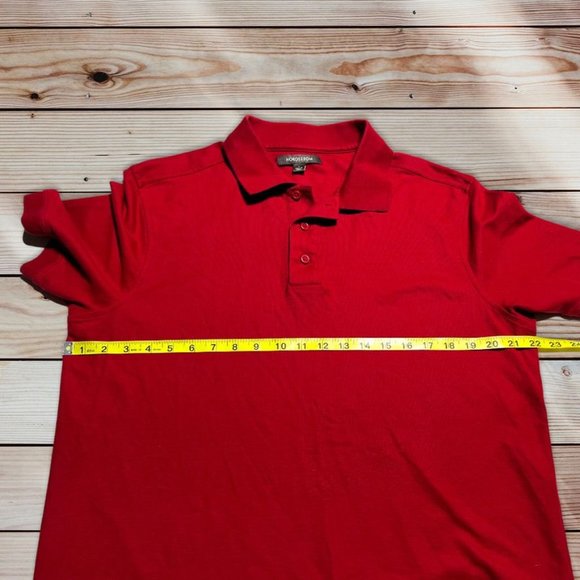 Nordstrom Men's Shop Polo Size Large Red - Picture 4 of 5